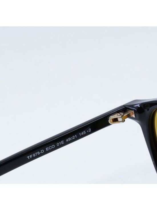 Tom Ford FT0978-D 01E Sunglasses Shiny Black Round Frame  display picture 2